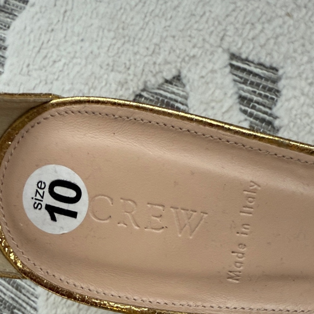 J. Crew Shimmering Gold Strappy Heels - Picture 3 of 8